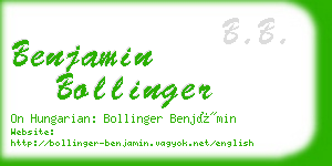 benjamin bollinger business card